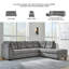 Canapé modulaire rembourré 6 pièces Ikumi-90630248-90630249
