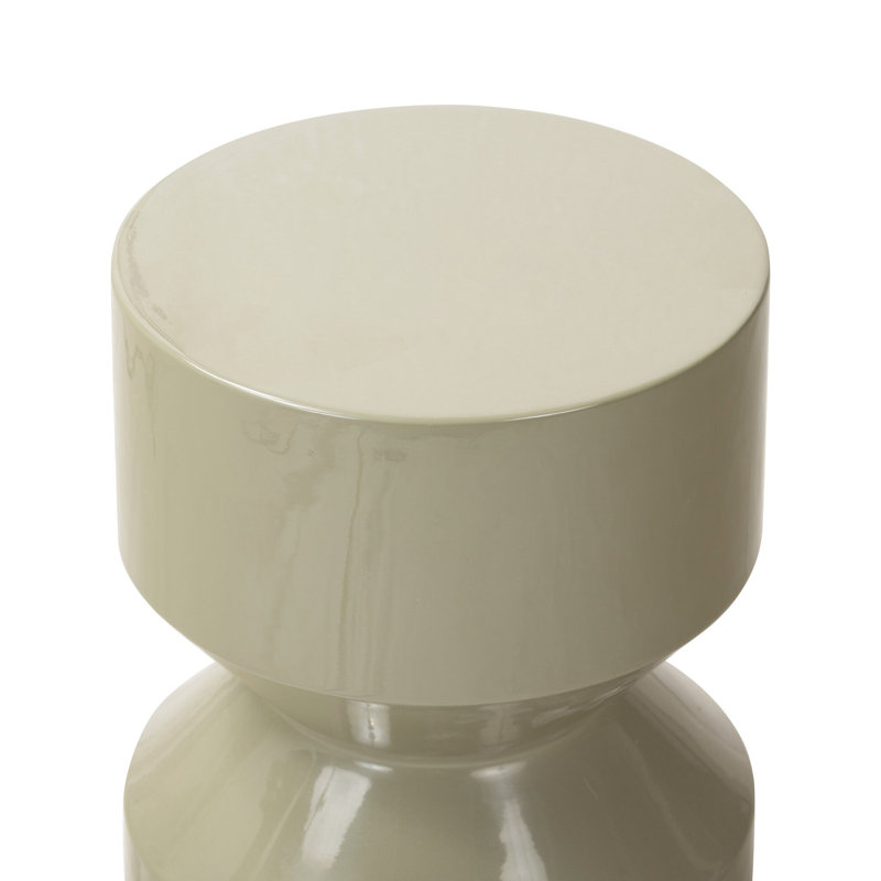 Ara End Table, Moss Lacquered Concrete