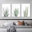 Green Succulent, reproduction sur toile 3 pièces-91874684-91874685