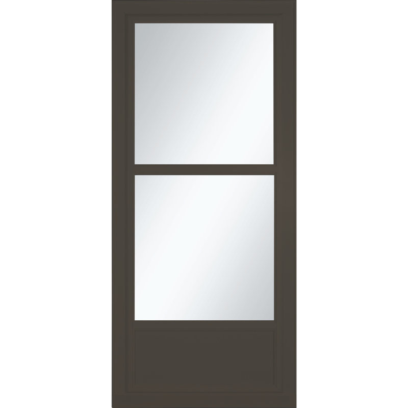 Porte de tempête Midview 80 avec moustiquaire rétractable (poignée vendue séparément), 36 po x 81 po, Brun