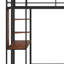 Lit mezzanine en métal avec 2 tablettes et un bureau-700955593-685142027