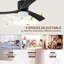 42" Solid Wood Ceiling Fan With Light-Flush Mount, Dc Motor (Dark Purple Walnut)-1976716401-1976716367