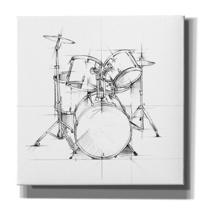 "Drum Sketch" par Ethan Harper, art mural sur toile