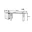 Bureau en bois manufacturé courbé noir et argent avec 3 tiroirs-131409964