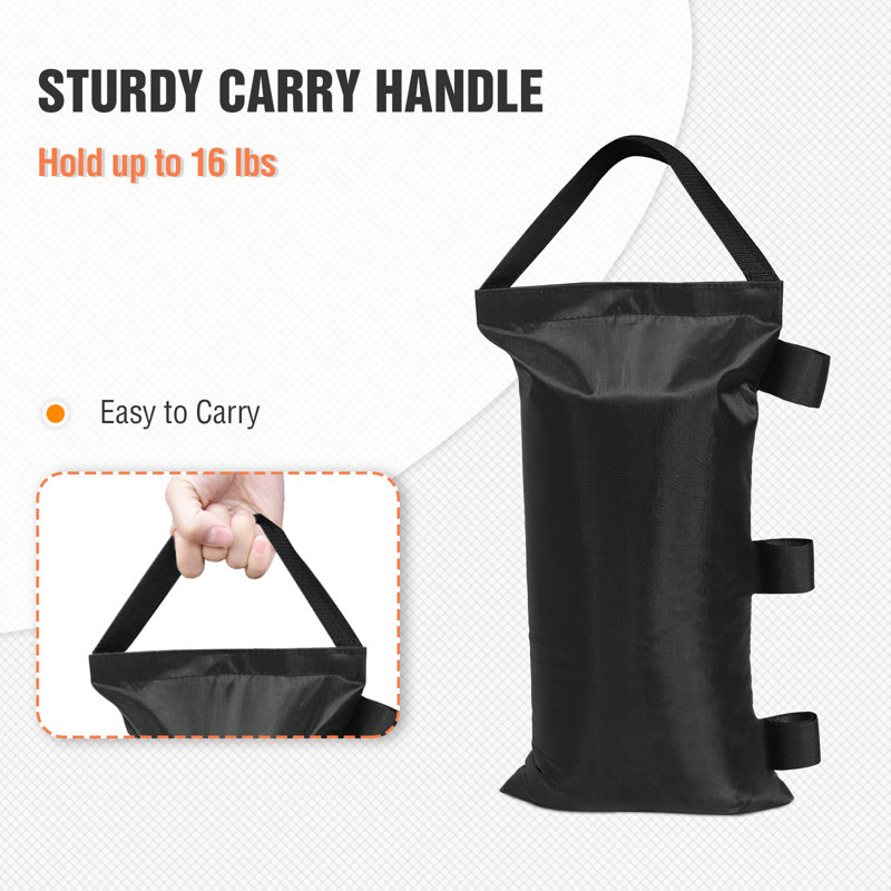 COOS BAY Black Polyester Weight for Gazebo