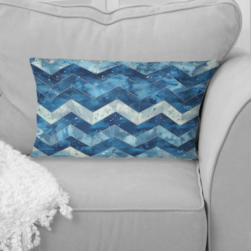 Chevron Charm IV - Coussin lombaire à chevrons