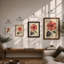 Red Petunia Study Botanical - Framed Print-1264229450-1264229445