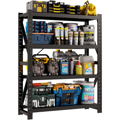 Garage Shelving Heavy Duty,4400Lbs Garage Storage 4-Tier,Metal Adjustable Garage Shelves,Garage Organization Shelving Units For Warehouse