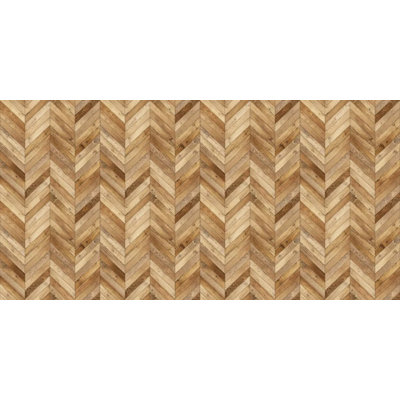 Natural Wood Chevron Plank Wall Mural Wallpaper