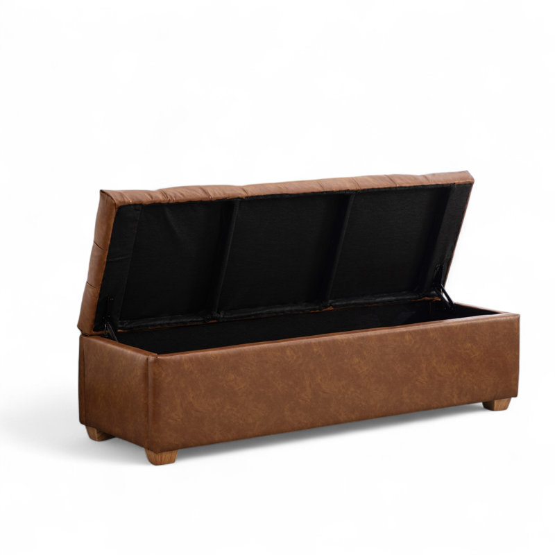 60.2" W Tufted Upholstered Storage Bench