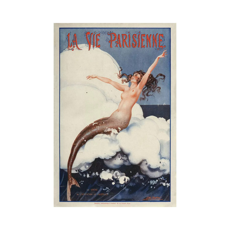 1924 La Vie Parisienne Magazine Cover by Leo Fontan - Print on Canvas, 30.48cm H x 20.32cm W x 1.91cm D, Wrapped Canvas