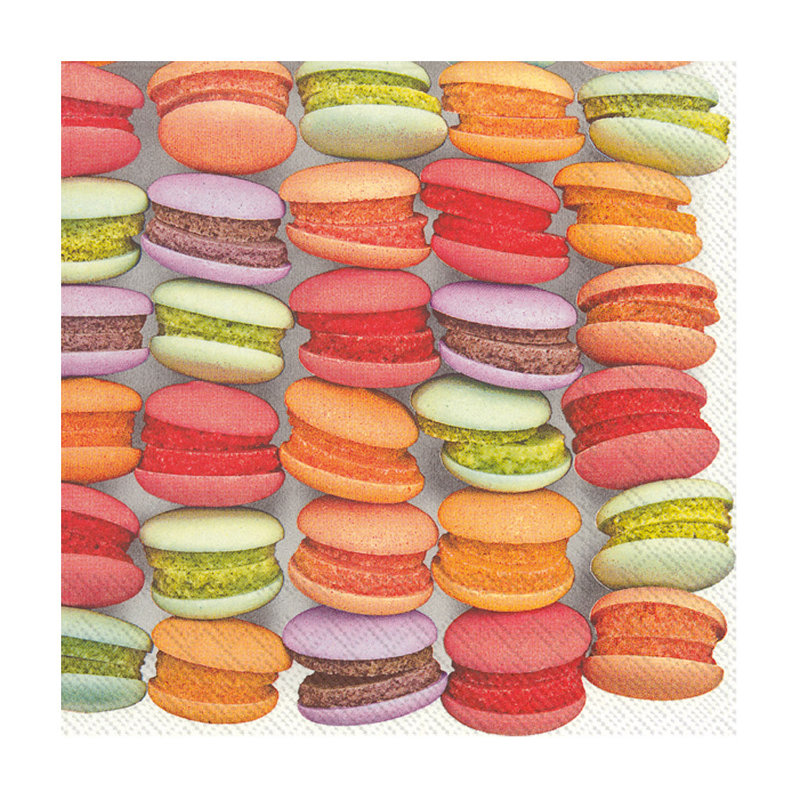 Serviettes de table jetables Macarons Cocktail