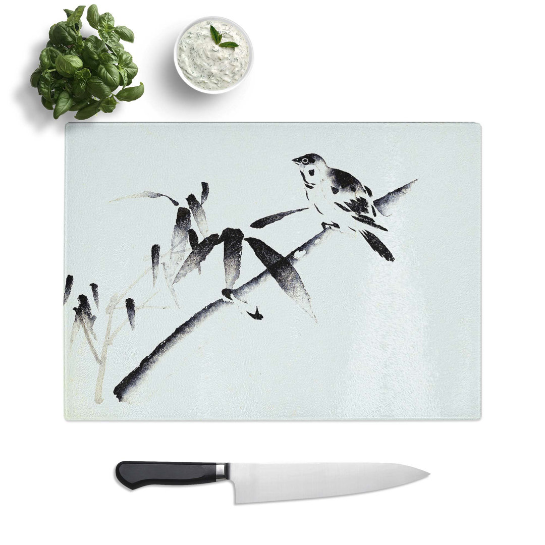 Tempered Glass Bird on a Branch Chopping Board
