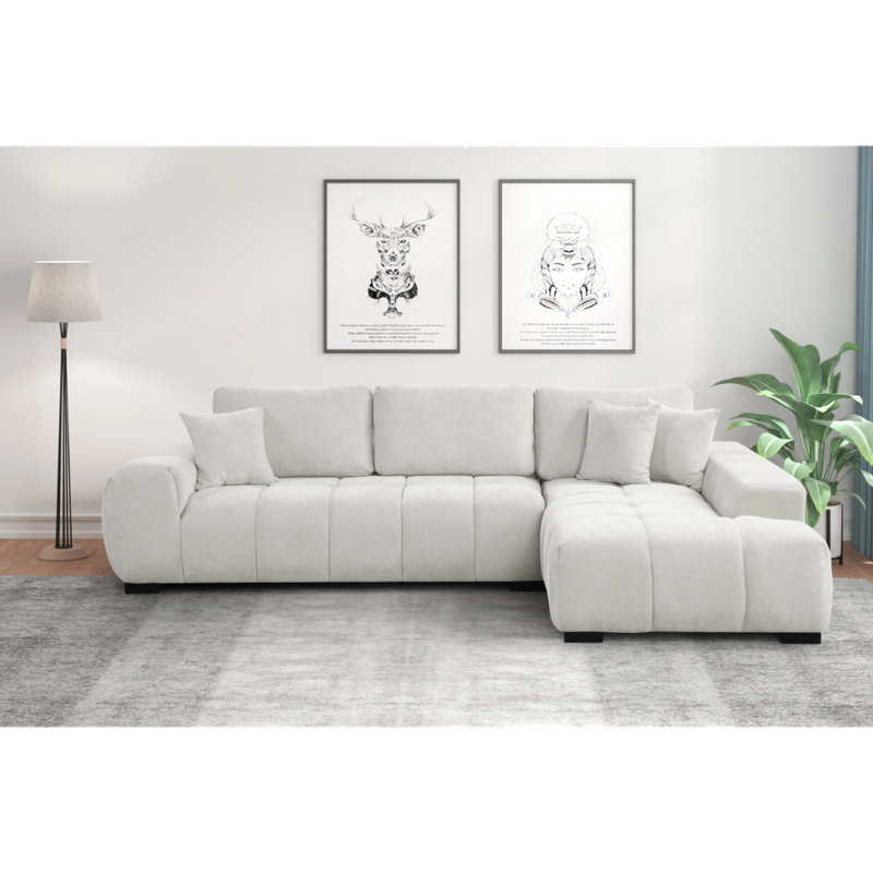Manhattan Sectional, Gray Fabric