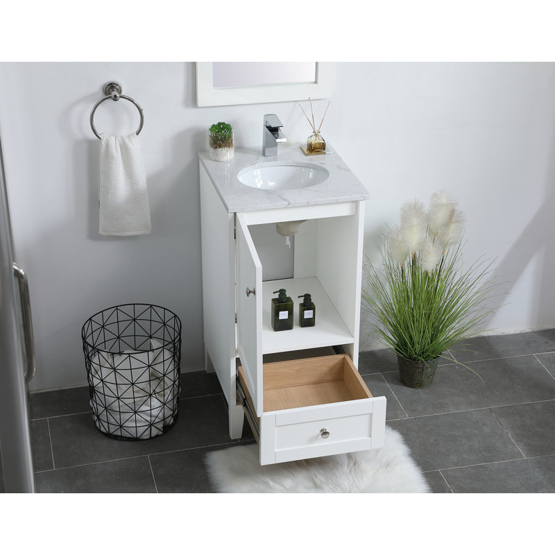 Ensemble de meuble-lavabo simple 18 po Selma, Blanc