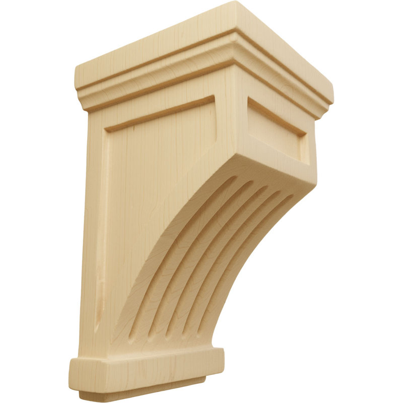 Corbeau de mission cannelé, H 7 po x l 4,25 po x P 4,25 po, Aulne
