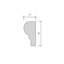 Grandis 12" x 2" Marble Chair Rail Tile Trim in White