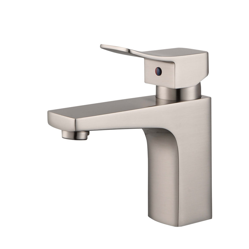 Single-Hole Bathroom Faucet with Drain Assembly, Brushed Nickel