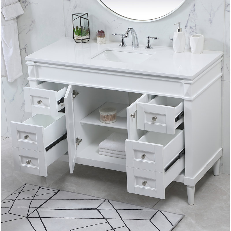 Ensemble de meuble-lavabo simple 48 po Readington, Blanc