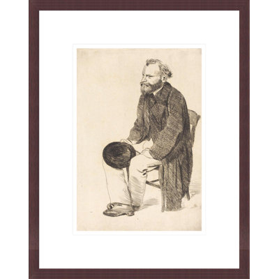 Manet assis tourné à gauche (Manet assis tourné à gauche) par Edgar Degas, impression giclée sur cadre