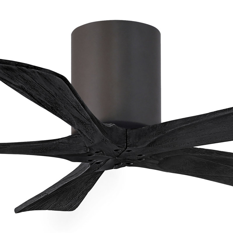 Ventilateur à pales encastré 5 pales Irene, Bronze texturé, Noir mat, 42"