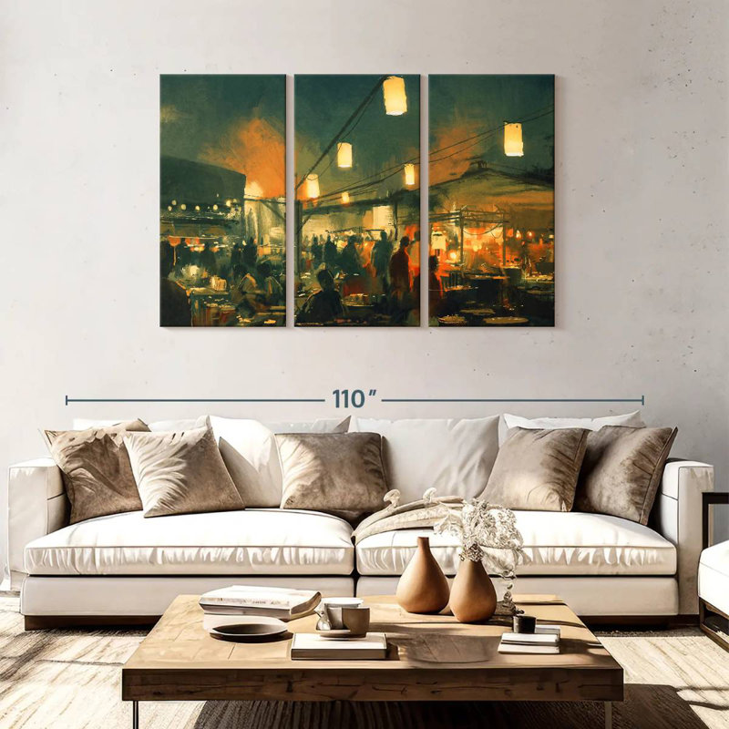 Sebbie Night Market, 48" H x 74" W
