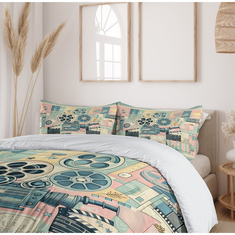 Cinema Lover Duvet Cover, California King Duvet Cover + 2 Standard Shams