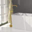 Robinet de baignoire autoportant avec douche à main en bronze huilé-63295287