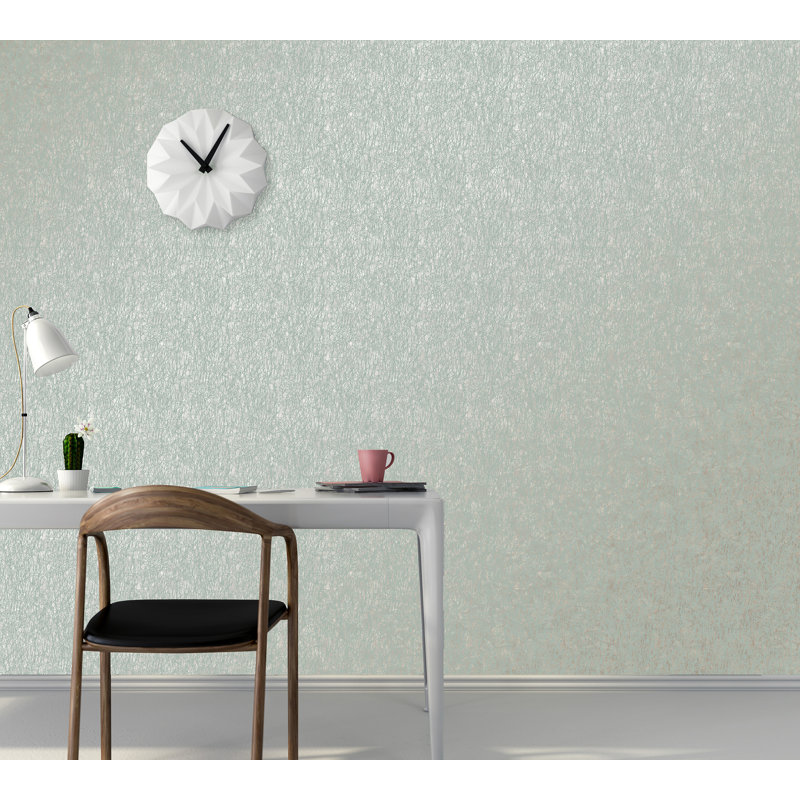 Slow Living Metallic Abstract Texture Wallpaper Roll, Frost Mint