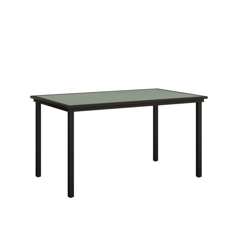 Vida Outdoor Bar Table, Seafoam, Matte Black