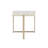 Faux Marble Top With Metal Frame End Table