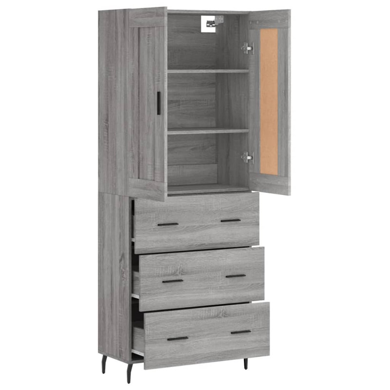69.5cm Sideboard, Grey Sonoma