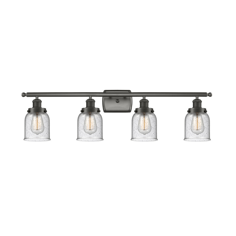 Éclairage pour meuble-lavabo de salle de bain 5 "- 4 lumières 36" Ballston Urban Bell, Incandescente , Grainé