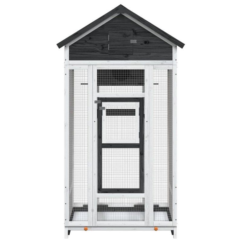 Avnish Free Standing Birdhouse, Grey/White
