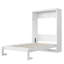 Lit escamotable une place avec rangement intégré, cadre et sommier en bois, sans sommier tapissier, blanc-1921028504-1921028505