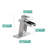 Waterfall Single Handle Stainless Steel Bathroom Faucet With Deckplate-103539554