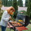 Royal Gourmet 30" Barrel Charcoal Grill with Smoker and Side Table