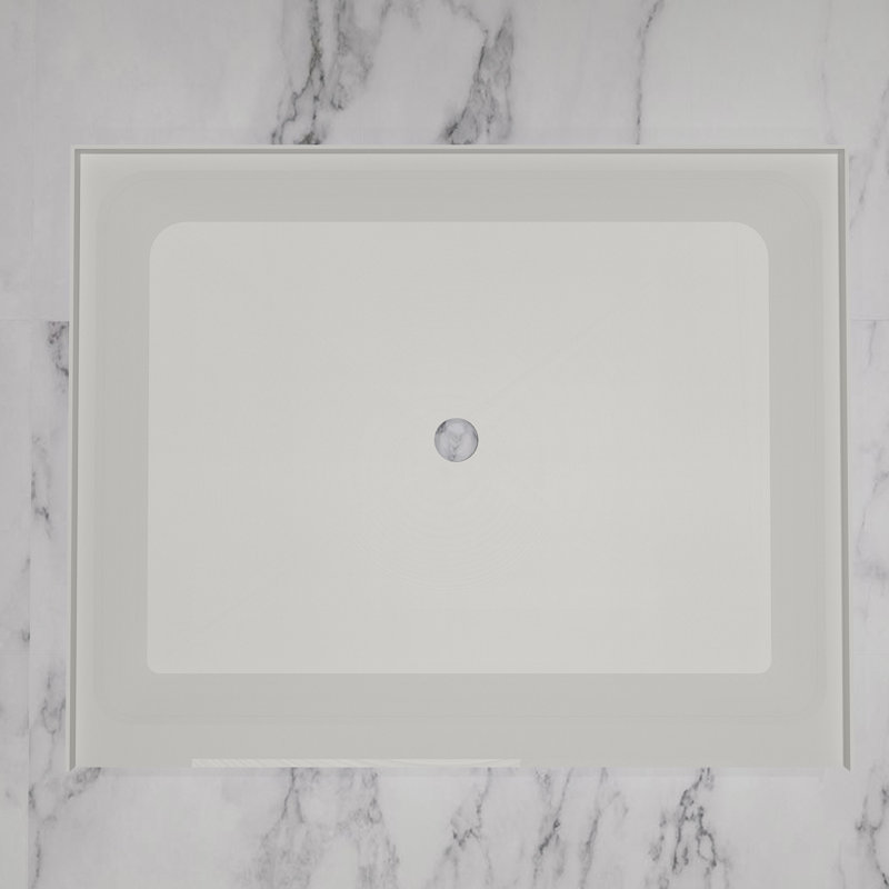48x60 - Center Drain - Single Threshold - Acrylic Shower Base