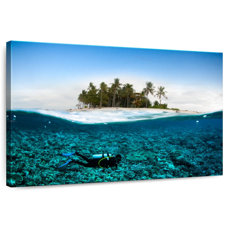 Underwater By Island, H 20 po x l 30 po