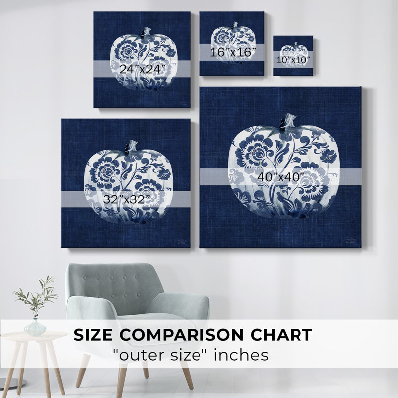 Toile tendue Paisley Pumpkin II-Gallery, H 24 po x l 24 po x P 1,5 po