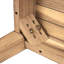 Causeuse d'extérieur en bois avec table basse