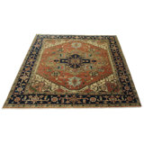 9'X12' Hand Woven Cotton and Wool Oriental Area Rug