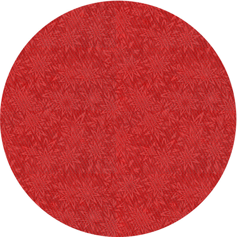 Tapis de zone rouge à motifs, Rond 3 pi