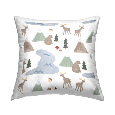 Coussin décoratif varié, animaux, nature, montagnes, paysage, impression par Daphne Polselli