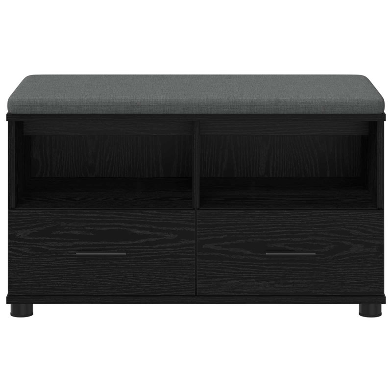 Storage Bench, 46cm H x 80cm W x 38cm D, Black Oak