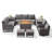 Ingvald 9 Piece All-Weather Wicker Outdoor Patio Family Conversation Set Group With Fire Pit Table-431250358
