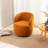 Swivel Accent Chair In Fabric With Black Powder Coating Metal Ring, Foam Filled, Wool Skill Mastery, 26.18 In. Product Depth, Width, Height, 25.99 Lb Enduring Structure Making, Tough-295042752