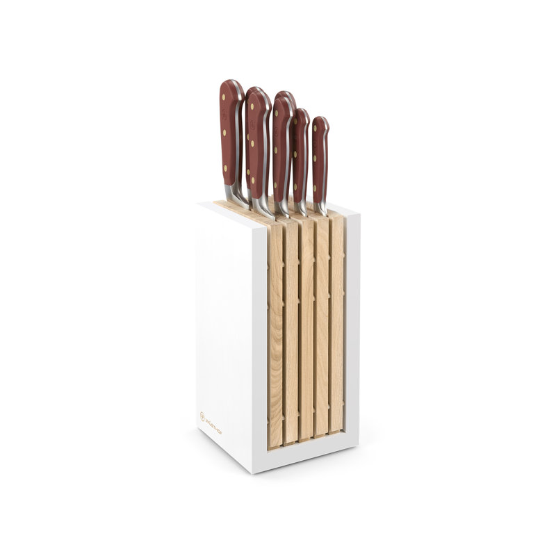 WÜSTHOF Classic Color Pink Himalayan Salt 8 Piece Knife Block Set, Tasty Sumac