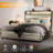 Dark Grey Queen Bed