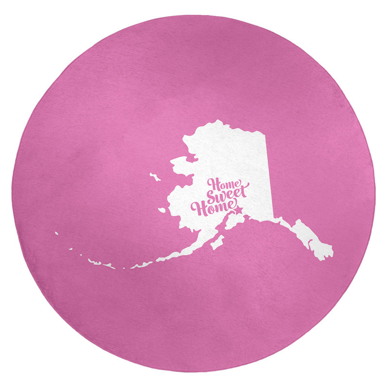 Tapis en polyester à ancrage doux home, Rond 5 pi